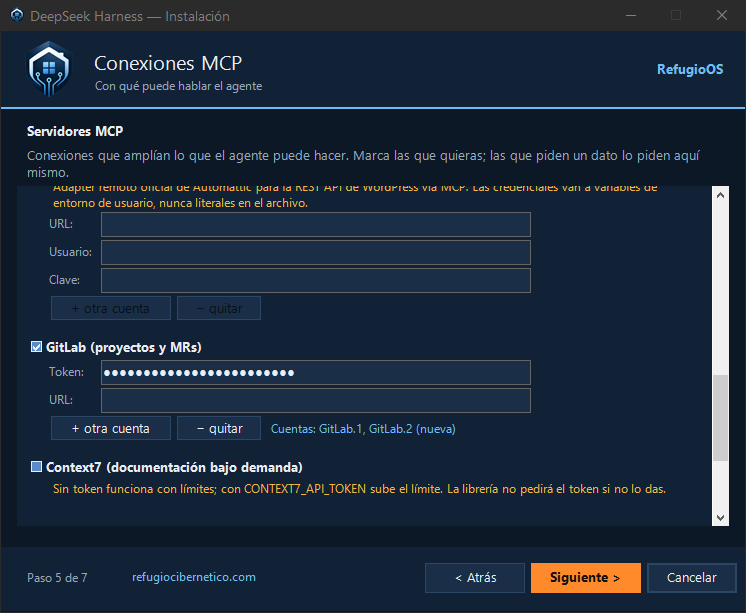 Conexión de GitLab con dos cuentas: GitLab.1 y GitLab.2