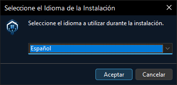Selección del idioma de la instalación